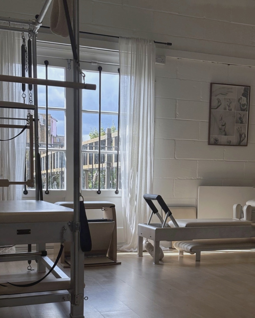The Pilates studio interior